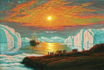 ⚓Репродукция морской пейзаж от 285 грн.: Корабль "Гертруда Раск" в полуночном солнце