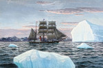 ⚓Репродукция морской пейзаж от 285 грн.: Вид в Гренландии с барком