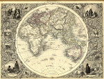 Купить старинную карту высокого разрешения от 199 грн.: Восточное полушарие