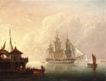 Купить от 123 грн. картину морской пейзаж: Военный корабль в бухте Плимута