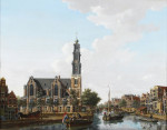 ₴ Репродукция городской пейзаж от 325 грн.: Вид на Вестеркерк из Принсенграхта, Амстердам