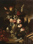 ₴ Репродукция натюрморт от 256 грн.: Цветы в вазе на полу