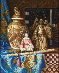 ₴ Репродукция натюрморт от 183 грн.: Натюрморт с азиатским антиквариатом