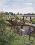 Купить от 123 грн. репродукцию картины: Летний пейзаж с мостом