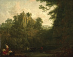 ₴ Репродукция пейзаж от 247 грн.: Вид на замок Хоторнден на реке Северный Эск, Мидлотиан, Шотландия