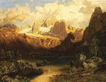 ₴ Репродукция пейзаж от 247 грн.: Вид альпийского горного пика