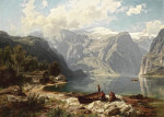 ₴ Купить картину пейзаж художника от 175 грн: Солнечный день в норвежском фьорде