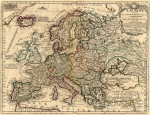 Купить древние карты в высоком разрешении: Европа, великие государства, подразделяемые на провинции
