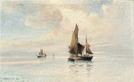 Купить от 118 грн. картину морской пейзаж: Парусные лодки в открытом море