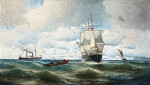 Купить от 107 грн. картину морской пейзаж: Морская сцена из Эресунн