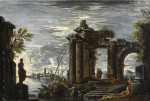 Купить от 124 грн. картину пейзаж: Итальянский пейзаж с классическими руинами