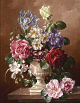 ₴ Репродукція натюрморт від 247 грн.: Весняні квіти у вазі на кам'яному уступі