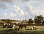 Купить от 132 грн. картину пейзаж: Доение крупного рогатого скота в ландшафте Гельдерса