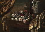 Купить от 123 грн. картину натюрморт: Цветы, кувшин и скульптура Геркулеса