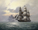 Купить от 132 грн. картину морской пейзаж: Фрегат США "Конституция" со шлюпом "Хорнет" в море, 28 октября 1812 года