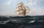 ⚓Репродукція морський краєвид від 211 грн.: Білий барк під повними вітрилами
