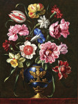 Купить натюрморт художника от 194 грн.: Букет цветов в позолоченой вазе