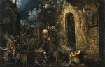 ₴ Картина бытовой жанр художника от 159 грн.: Искушение Святого Антония
