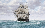 Купить от 110 грн. картину морской пейзаж: "Виктория" в преследовании Нельсона