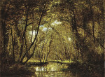 ₴ Репродукція краєвид від 309 грн.: Лісова річка з фігурами