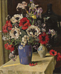 Купить от 124 грн. картину натюрморт: Цветы в синей вазе