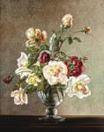 ₴ Репродукція натюрморт від 247 грн.: Троянди у скляній вазі