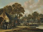 ₴ Репродукция пейзаж от 317 грн.: Сцена деревенского рынка