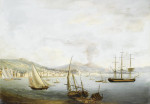 Купить от 162 грн. картину морской пейзаж: Британское торговое судно среди местных суден в Неаполитанском заливе