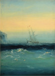 Купить от 145 грн. картину морской пейзаж: Парусник в закате