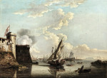 Купить от 171 грн. картину морской пейзаж: Вид на Старый замок около Ливорно
