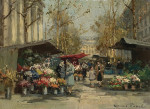 ₴ Репродукция городской пейзаж от 235 грн.: Цветочный рынок