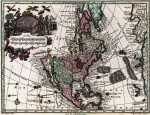 Купить старинные карты в высоком разрешении: Новый мир и Северная Америка, Южная Америка