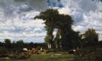 ₴ Репродукция пейзаж от 199 грн.: Пейзаж со стадом в Лимузен