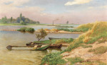 ₴ Купить картину пейзаж художника от 149 грн: Открытый речной пейзаж