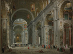 ₴ Репродукция городской пейзаж от 301 грн.: Интерьер собора Святого Петра, Рим