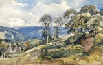 Купите картину художника от 193 грн: Ферма Бакхерст и лесной пейзаж