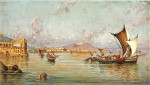 ⚓Репродукция морской пейзаж от 187 грн.: Неаполитанский залив с видом на Палаццо Донн Анна и Везувий