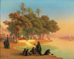 ₴ Репродукция пейзаж от 333 грн.: Оазис на берегах Нила