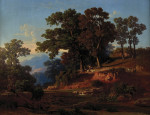 ₴ Репродукция картины пейзаж от 184 грн.: Вид на Паллаццолу недалеко от Рима с Монте Каво