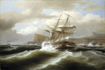⚓Картина морской пейзаж художника от 170 грн.: Американский корабль в беде