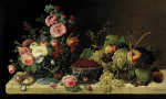 ₴ Репродукция натюрморт от 199 грн.: Цветы и фрукты