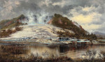 Купите картину художника от 182 грн: Белая Терраса, Озеро Ротомахана, Новая Зеландия