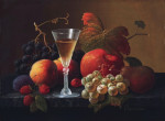 Картина натюрморт от 215 грн.: Фрукты и бокал вина