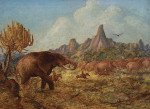 Купите картину художника от 215 грн: Охота на слонов у реки Мангве, Матабилиленд