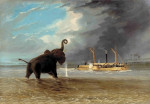 Купите картину художника от 204 грн: "Ма Робертс" и слон в мелководных реках Шир, нижняя Замбези