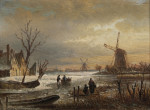 ₴ Репродукция пейзаж от 235 грн.: Зимний пейзаж в окрестностях Амстердама