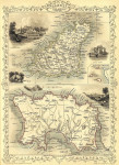 Купить старинную карту высокого разрешения от 216 грн.: Нормандские острова