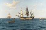 Картина море от 182 грн.: Линейный корабль 100 лет назад