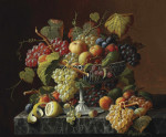 ₴ Репродукція натюрморт від 259 грн.: Натюрморт з фруктами та листям