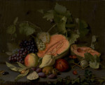 ₴ Репродукция картины натюрморт высокого разрешения от 193 грн.: Натюрморт с дынями и виноградом